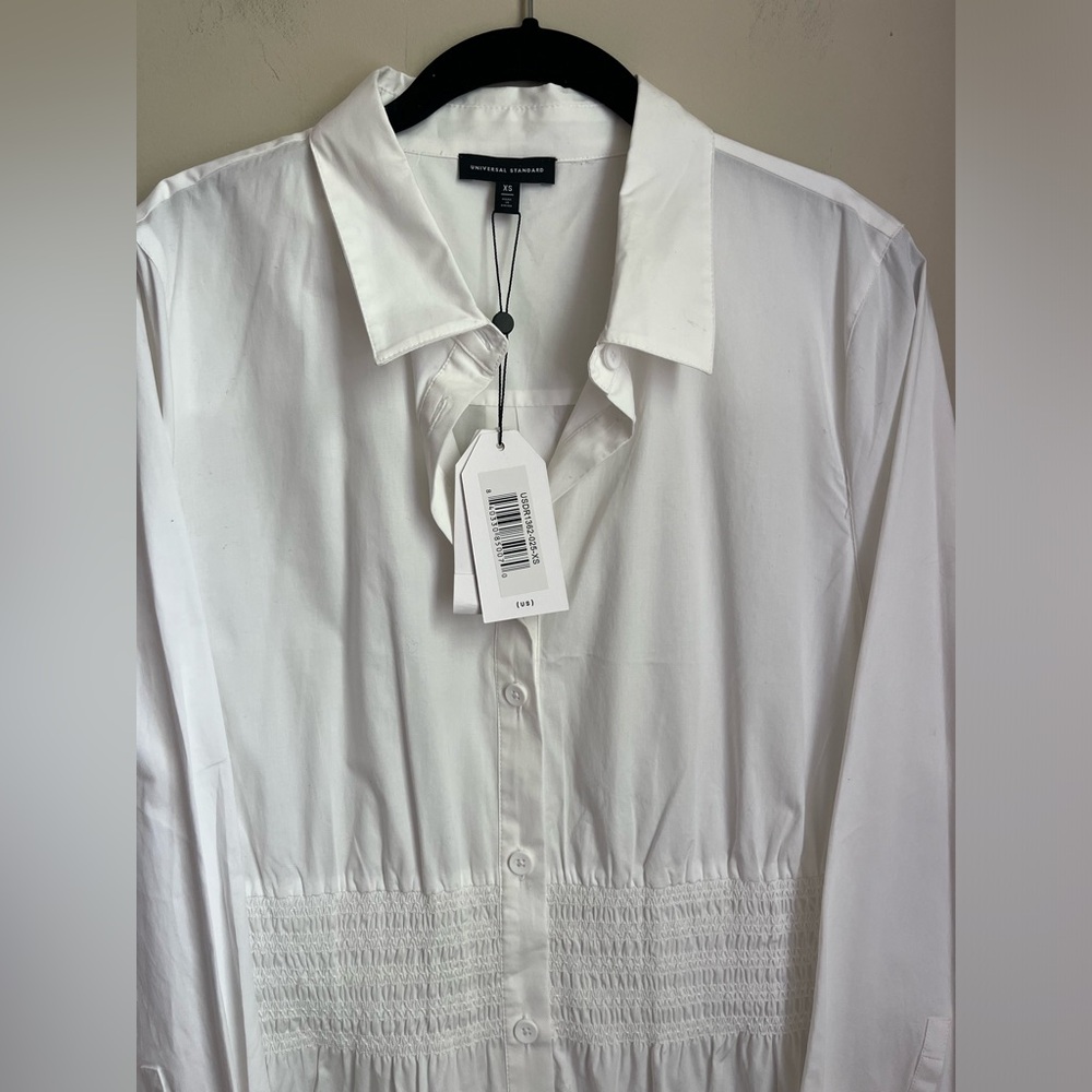universal standard white cotton midi shirtdress - hamptons shirtdress - Picture 4 of 10